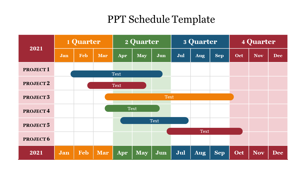 PPT Schedule Template